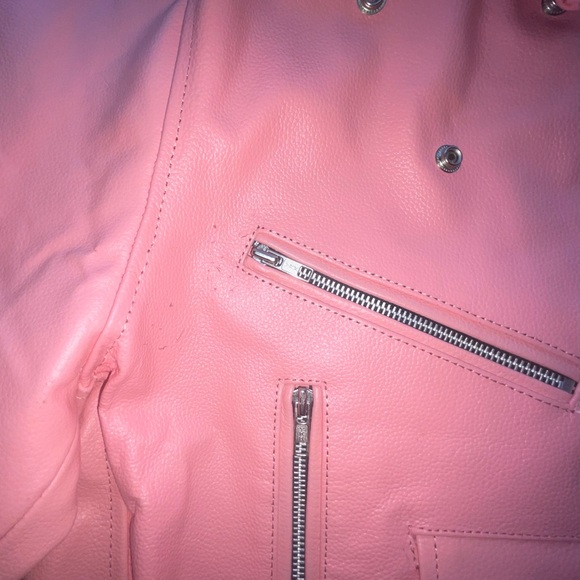ALLSTATE LEATHER ladies 2x baby pink biker jacket - Picture 7 of 14